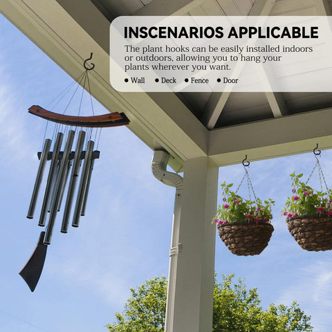 QTJUST indoor-outdoor hanging hook versatile for wood or concrete.