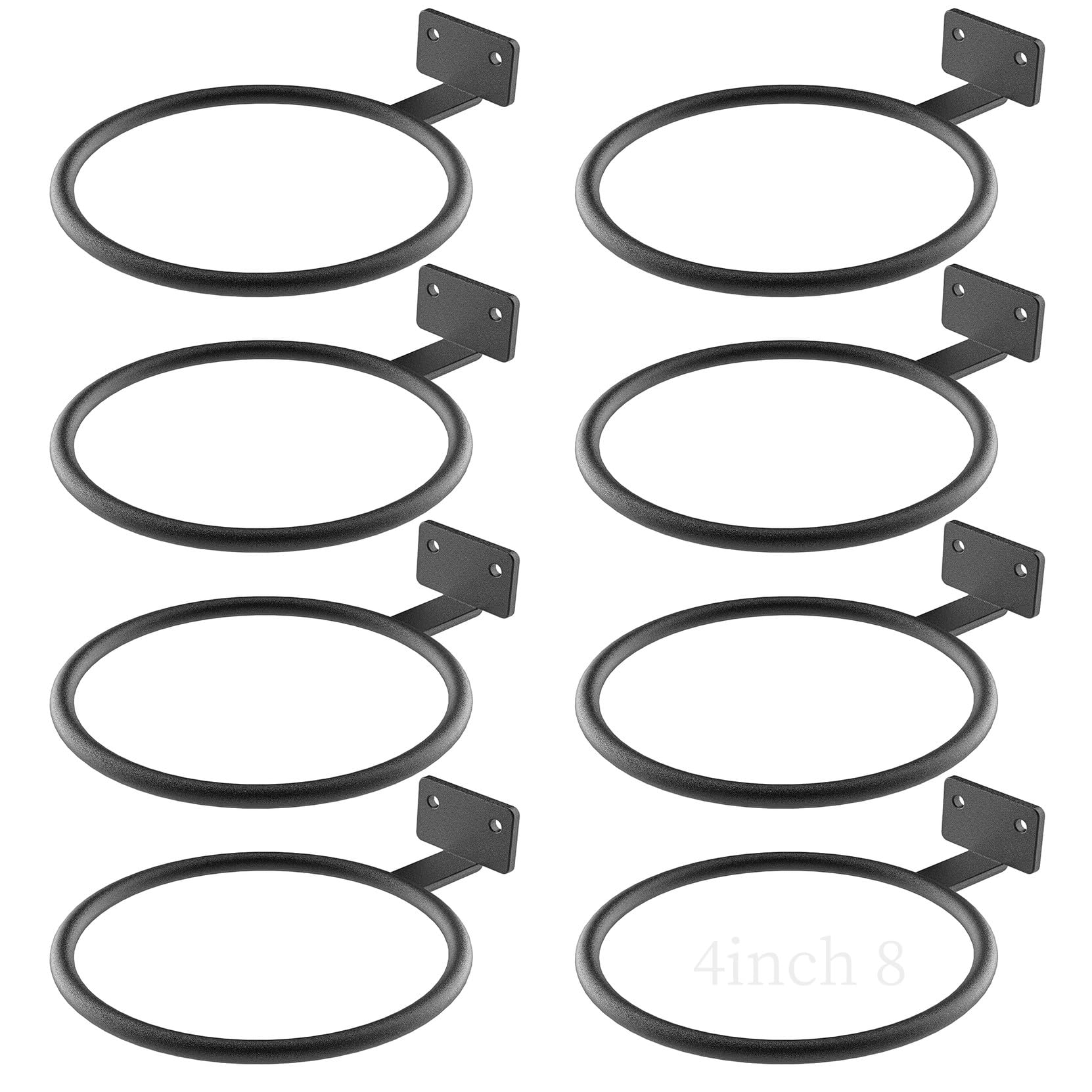 QTJUST wall flower pot holder ring in 4inch diameter for secure indoor plants.