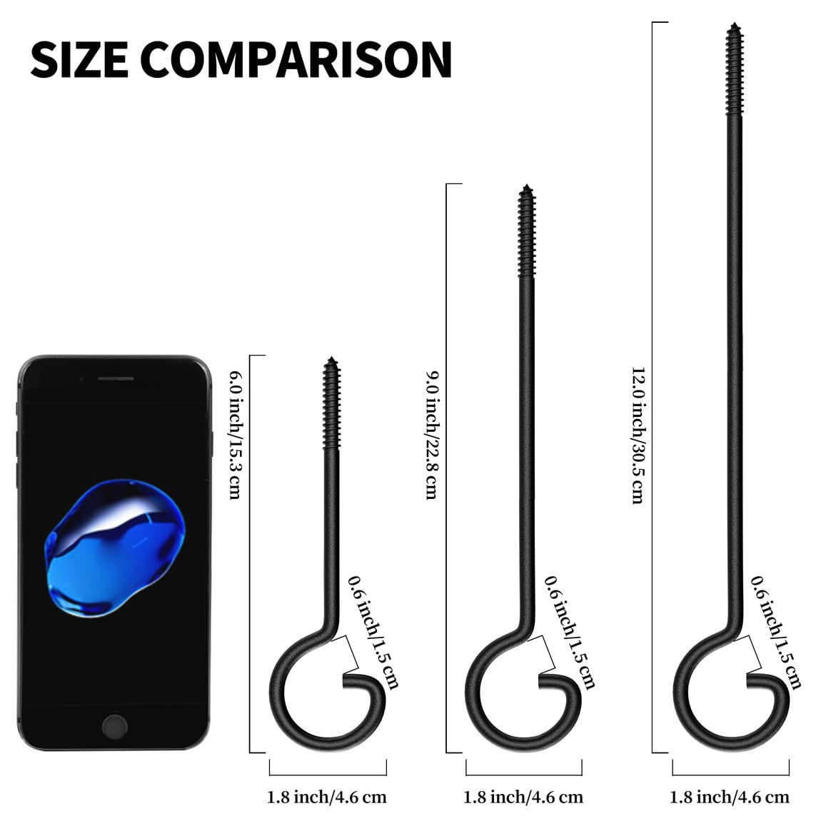 QTJUST hook with weather-resistant coating withstands the elements.