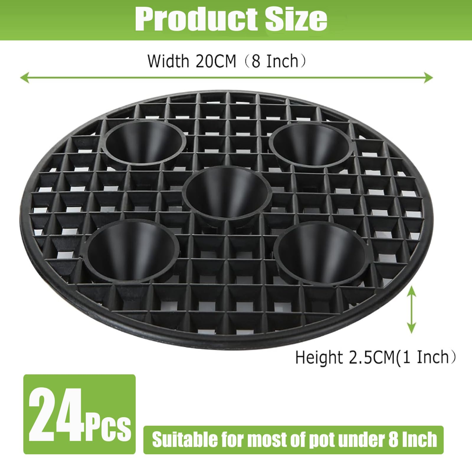 QTLCOHD patio deck protector elevates pots to protect floors outdoors.