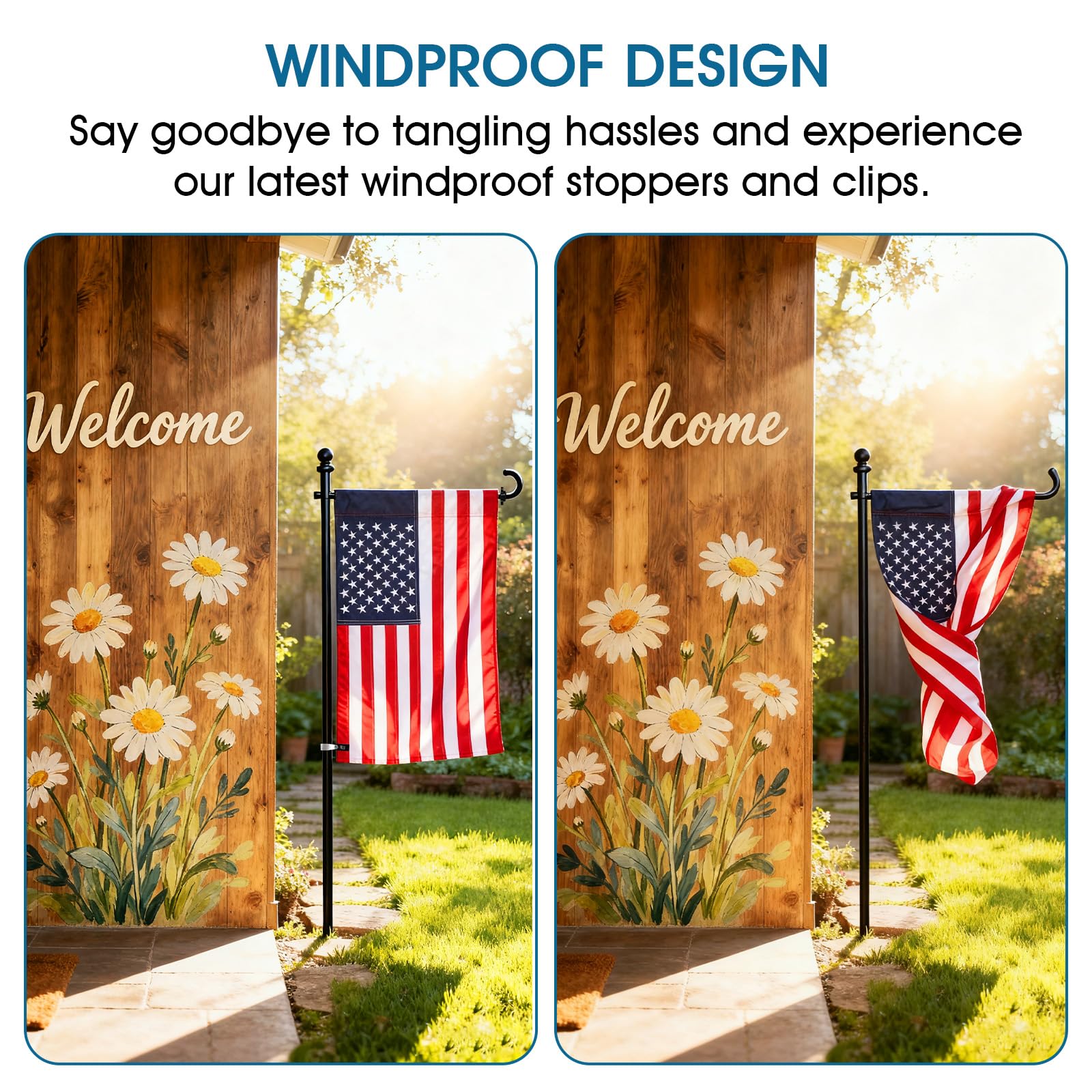 Quadafy durable rubber stoppers resist wind and weather