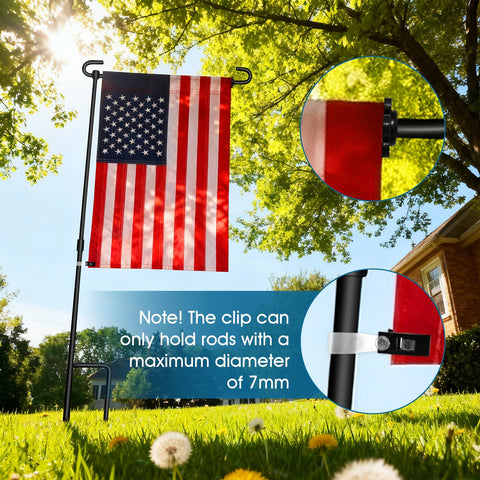 Quadafy small flag holders simplify quick yard decorations