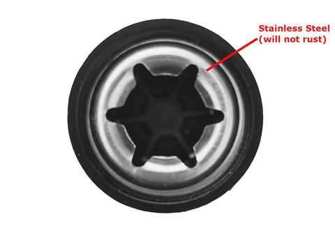 Quadrapoint two-pack hub cap—easy install for Weber and Kenmore grills.