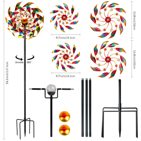 Qualdout 54-inch backyard spinner comes ready to assemble with no wiring.