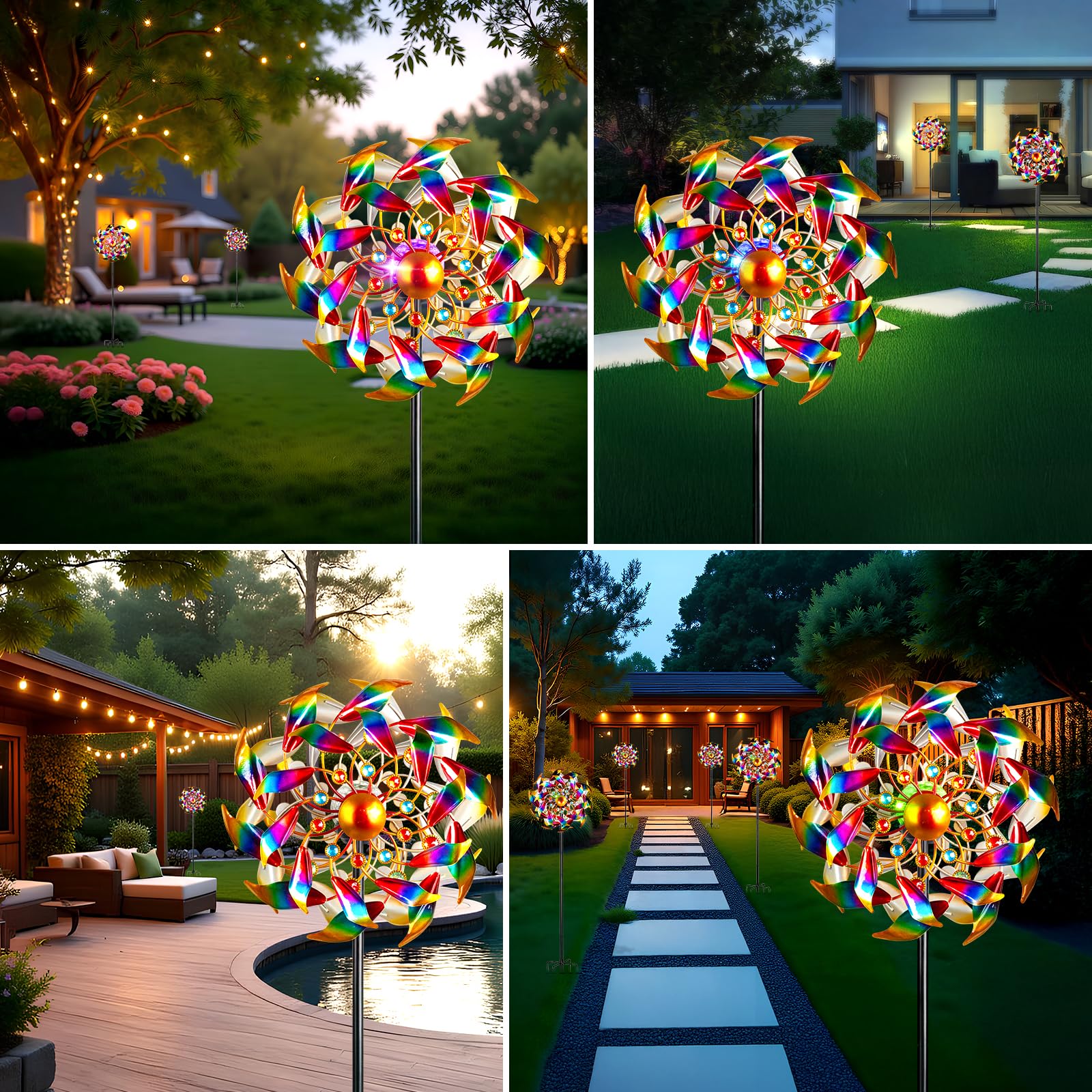 Qualdout ground stake provides stable setup even in windy conditions for year-round display.