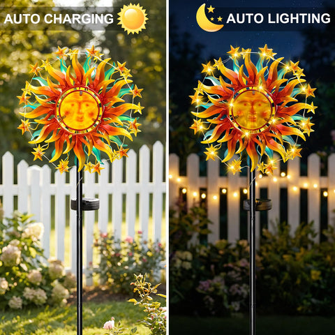 Qualdout 360-degree rotating wind spinner for dynamic yard motion
