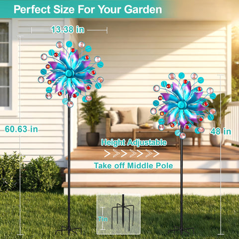 Qualdout Solar Wind Spinner showcases color-changing glow at night