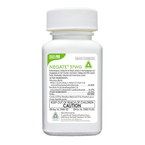 Quali-Pro Negate 37WG bottle pour for post-emergent weed control.