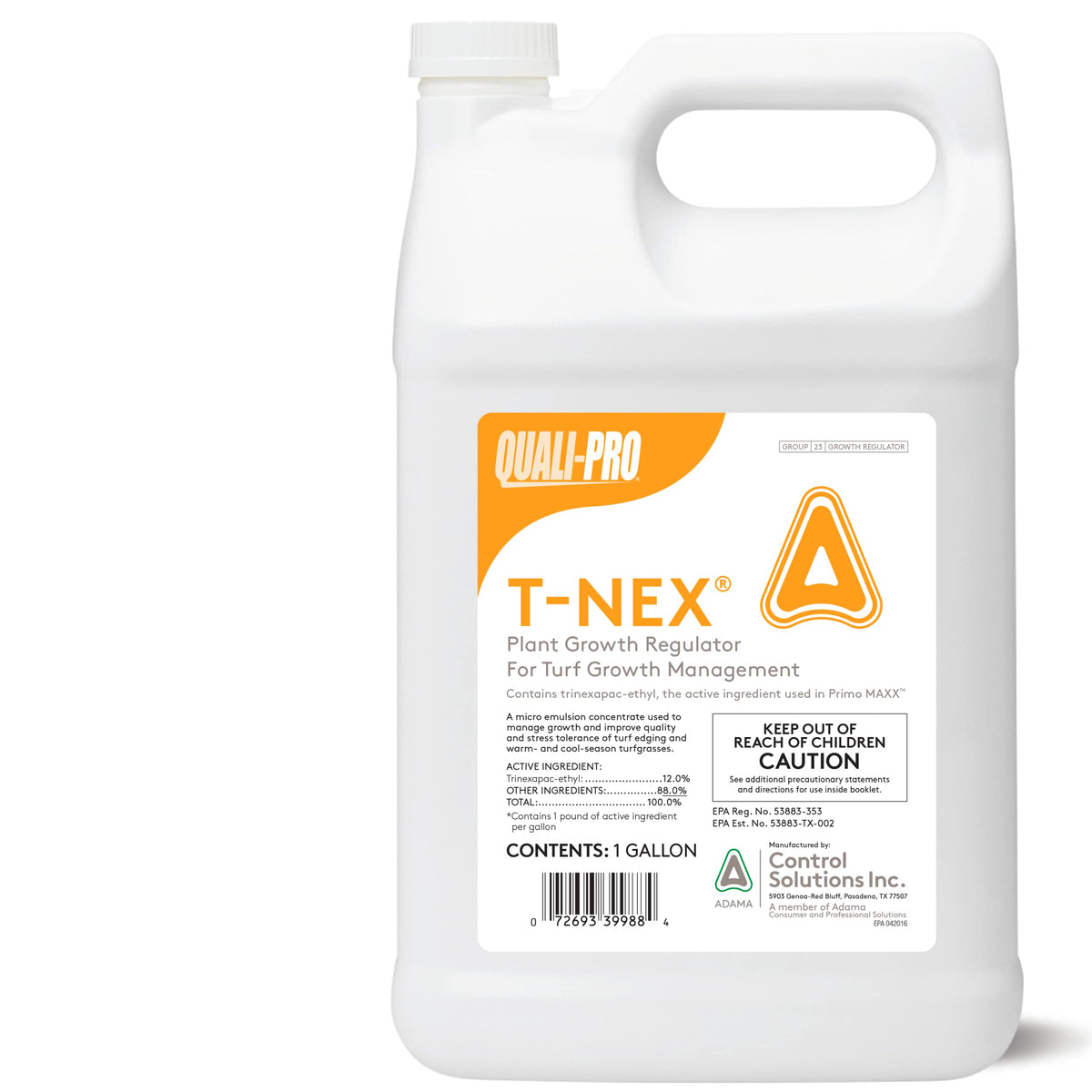 Quali-Pro T-Nex Plant Growth Regulator bottle; promotes healthier turf blades