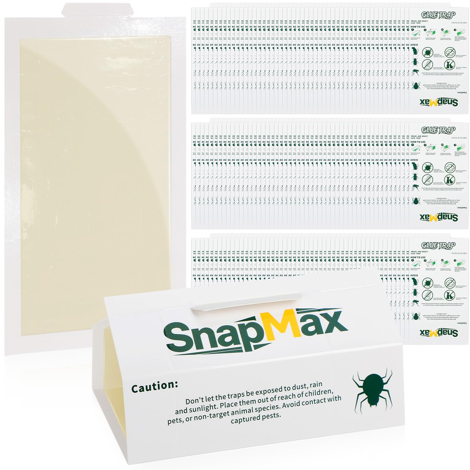 Qualirey 150-pack glue traps ready-to-use for quick, bait-free pest capture at home