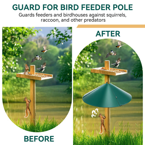 Qualirey 21.5 inch diameter baffle fits 4x4 posts for wide coverage.