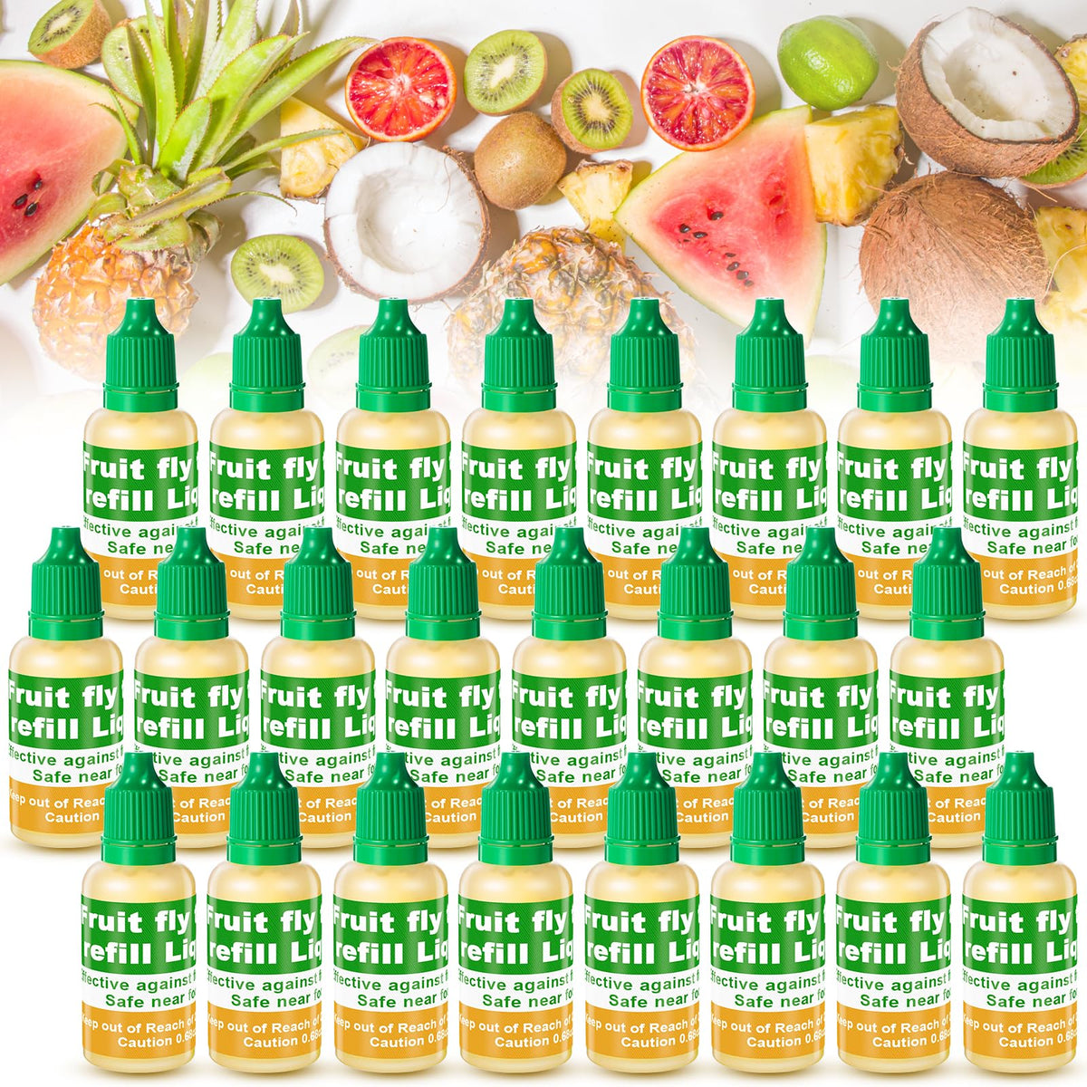Qualirey fruit fly refill bottle for indoor use attracts flies away from produce