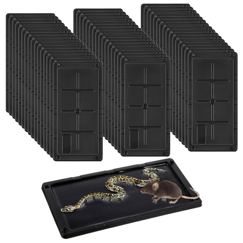 Qualirey 48-pack glue traps with large trays catch bigger pests along walls
