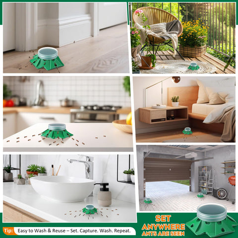 Adhesive tape included for secure indoor installation of stations.