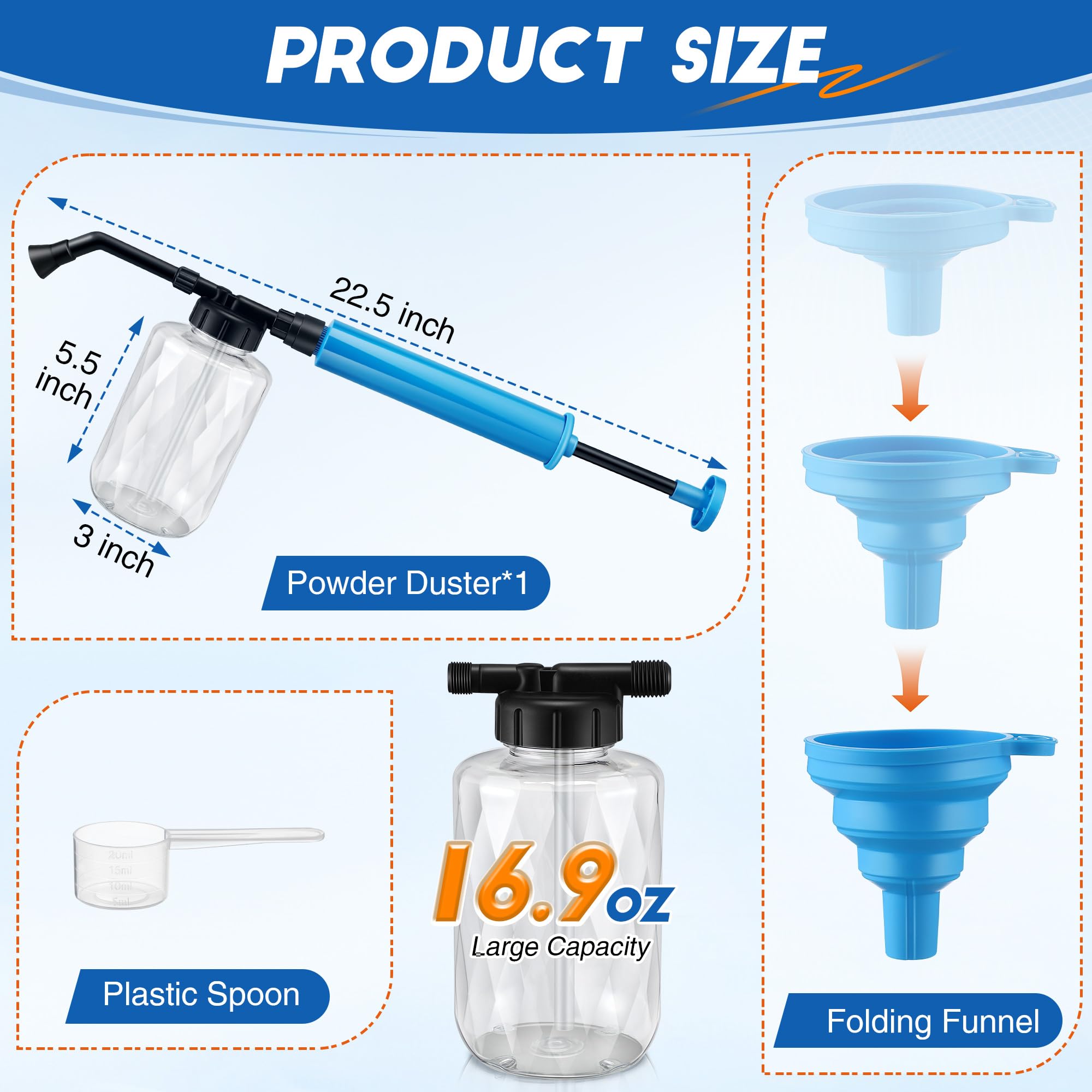Qualirey air gun sprayer assembly enables balanced powder dispersion.