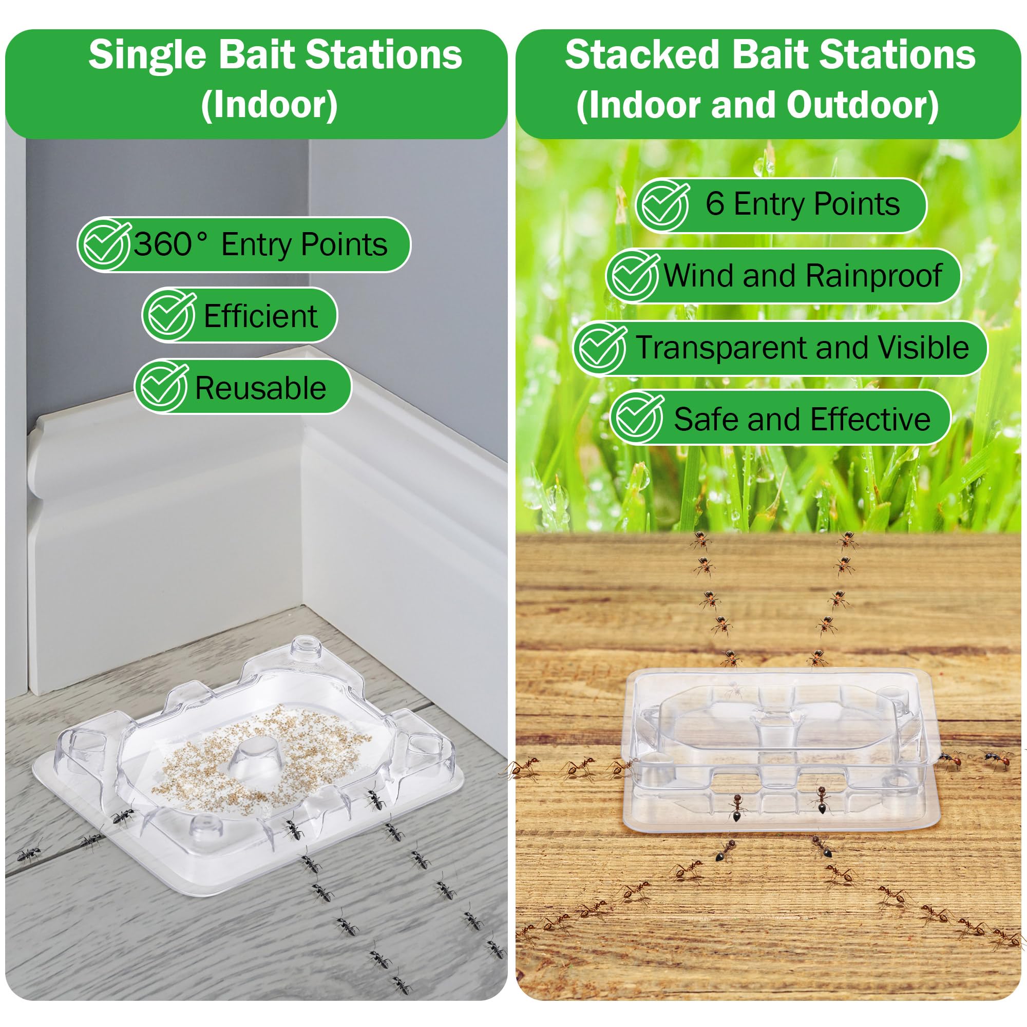 Qualirey bait station positioned on a skirting board for discreet containment.