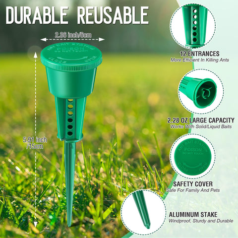 Qualirey 2.28 oz bait capacity supports longer outdoor use between fills.