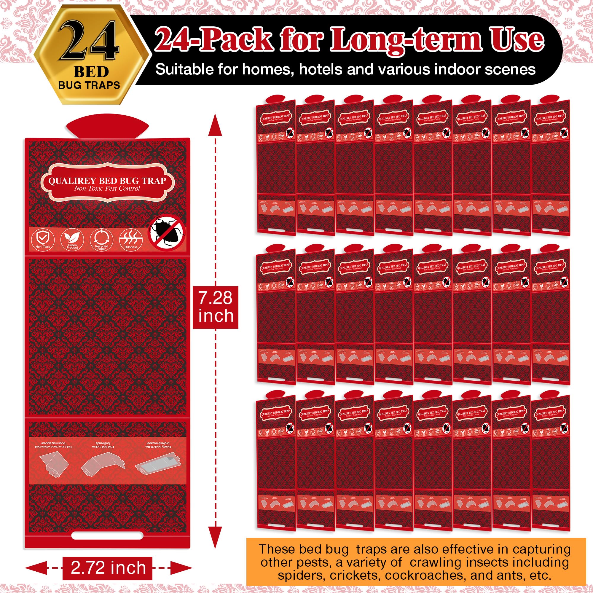 Qualirey 24-pack packaging indicates long-term monitoring across rooms.