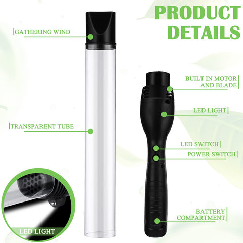 Qualirey bug vacuum with an easy switch for fast nighttime catching.