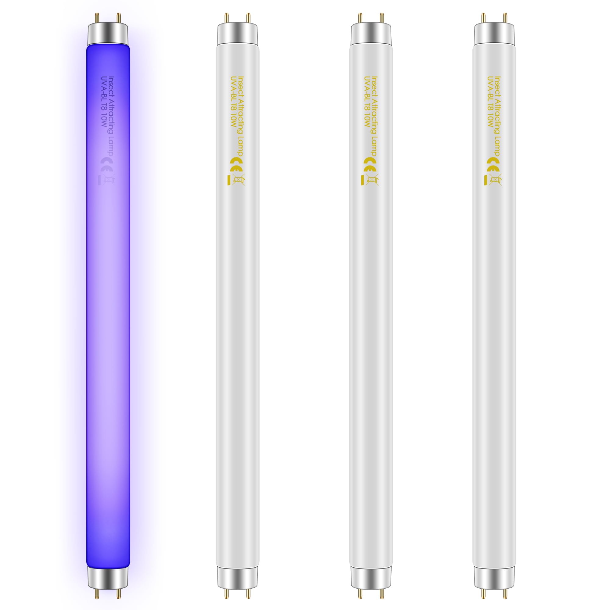 Qualirey bug zapper bulb 4-pack ready for quick indoor replacement.
