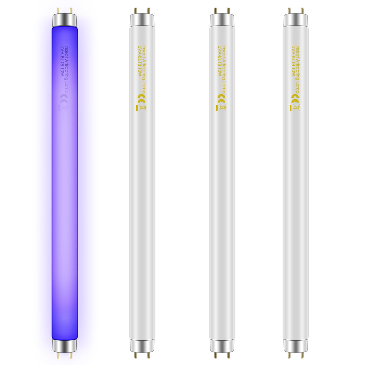 Qualirey bug zapper bulb 4-pack ready for quick indoor replacement.
