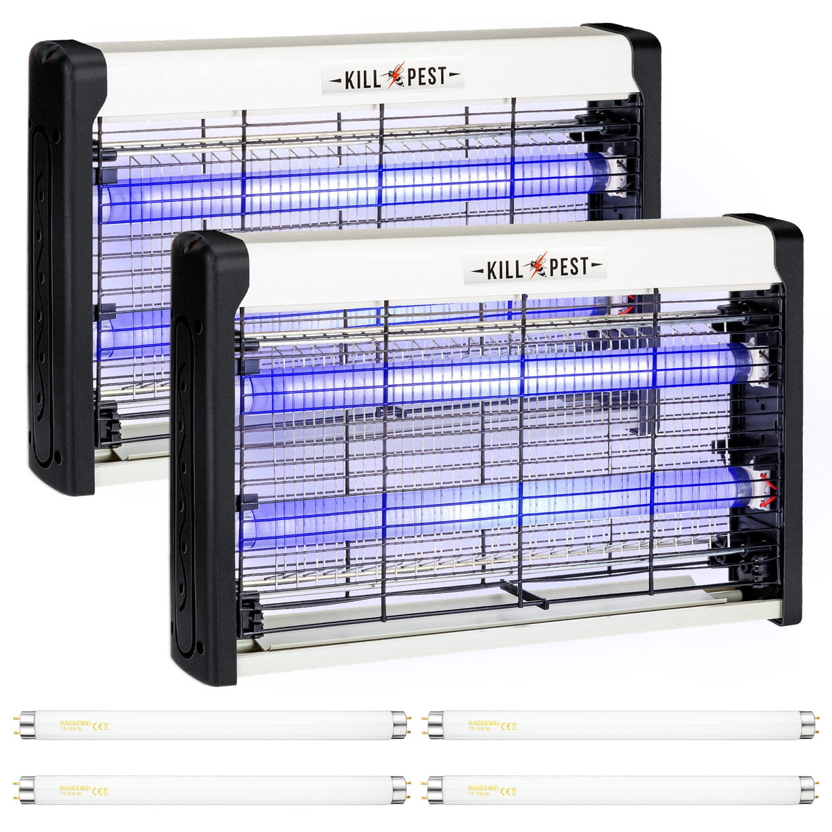 Qualirey indoor bug zapper 2-pack with blue light attracts flying pests