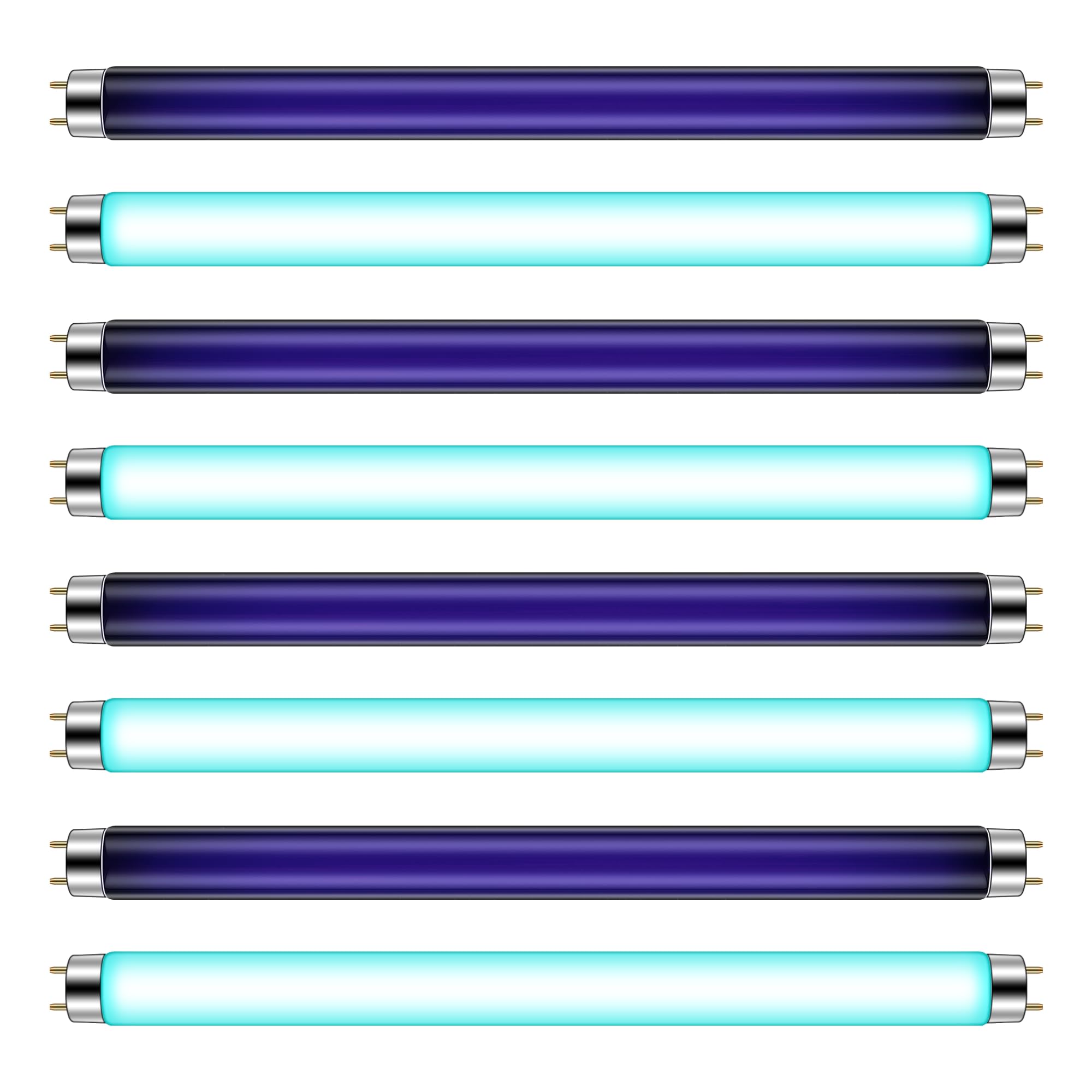 Qualirey white 13-inch bug zapper tube emitting blue-purple light to attract mosquitoes.
