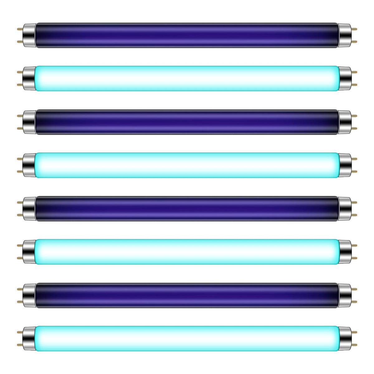 Qualirey white 13-inch bug zapper tube emitting blue-purple light to attract mosquitoes.