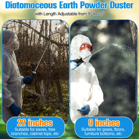 Qualirey complete duster kit includes bulb, gun, funnel, and scoop for convenience.