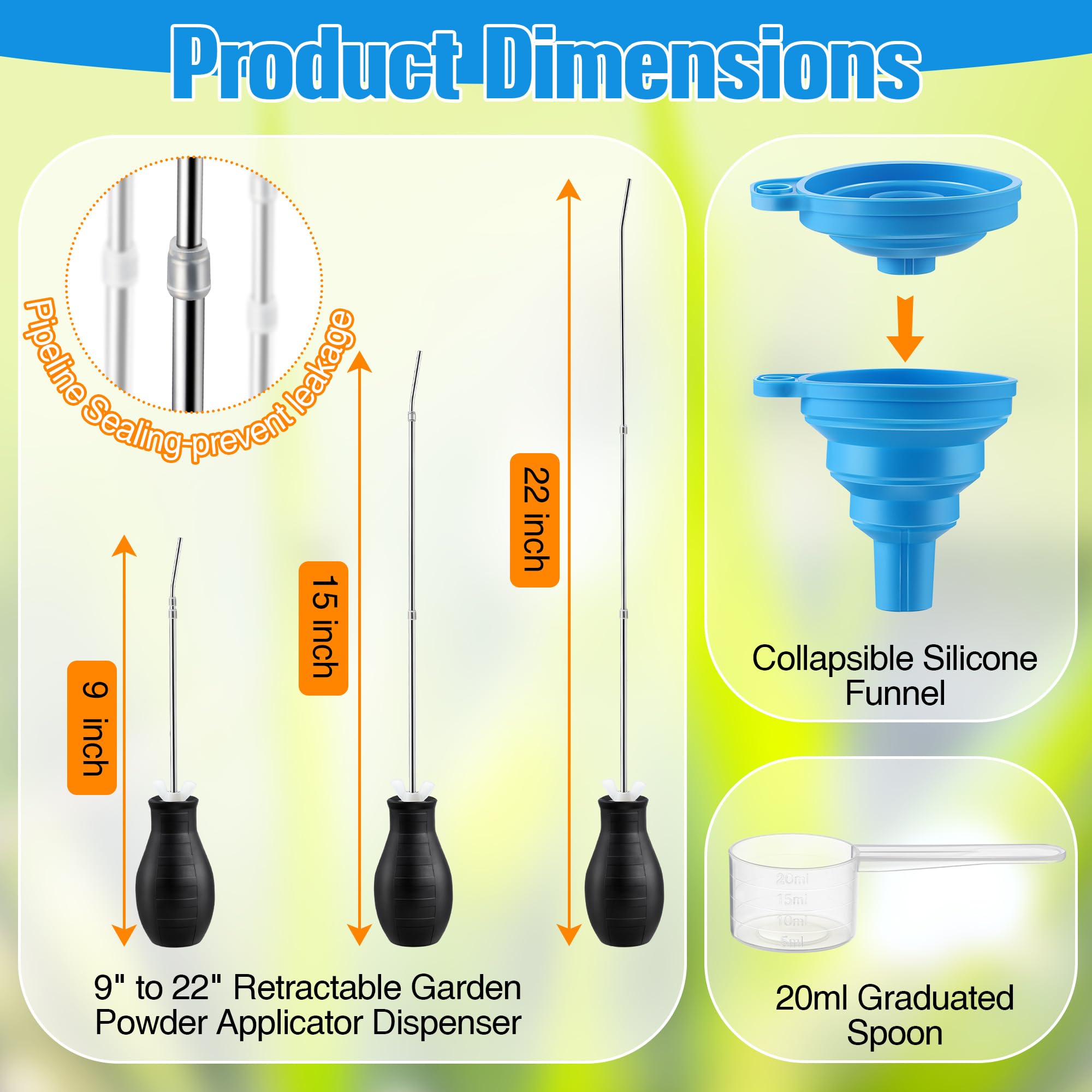 Qualirey silicone bulb reservoir enables smooth powder flow for versatile use.