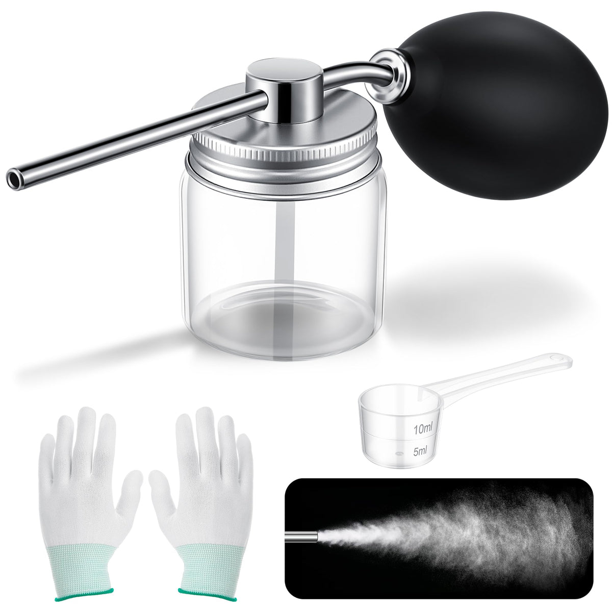 Qualirey duster cap showing secure seal for mess-free use