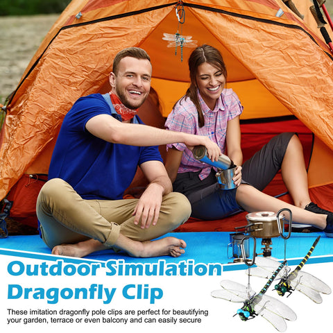 Qualirey dragonfly ornament on backpack, lightweight charm for outdoor trips