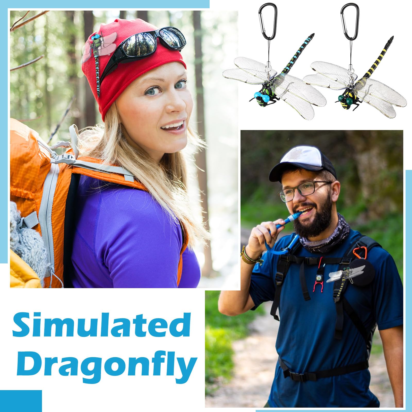 Qualirey dragonfly hat clip on hat, portable accessory for style
