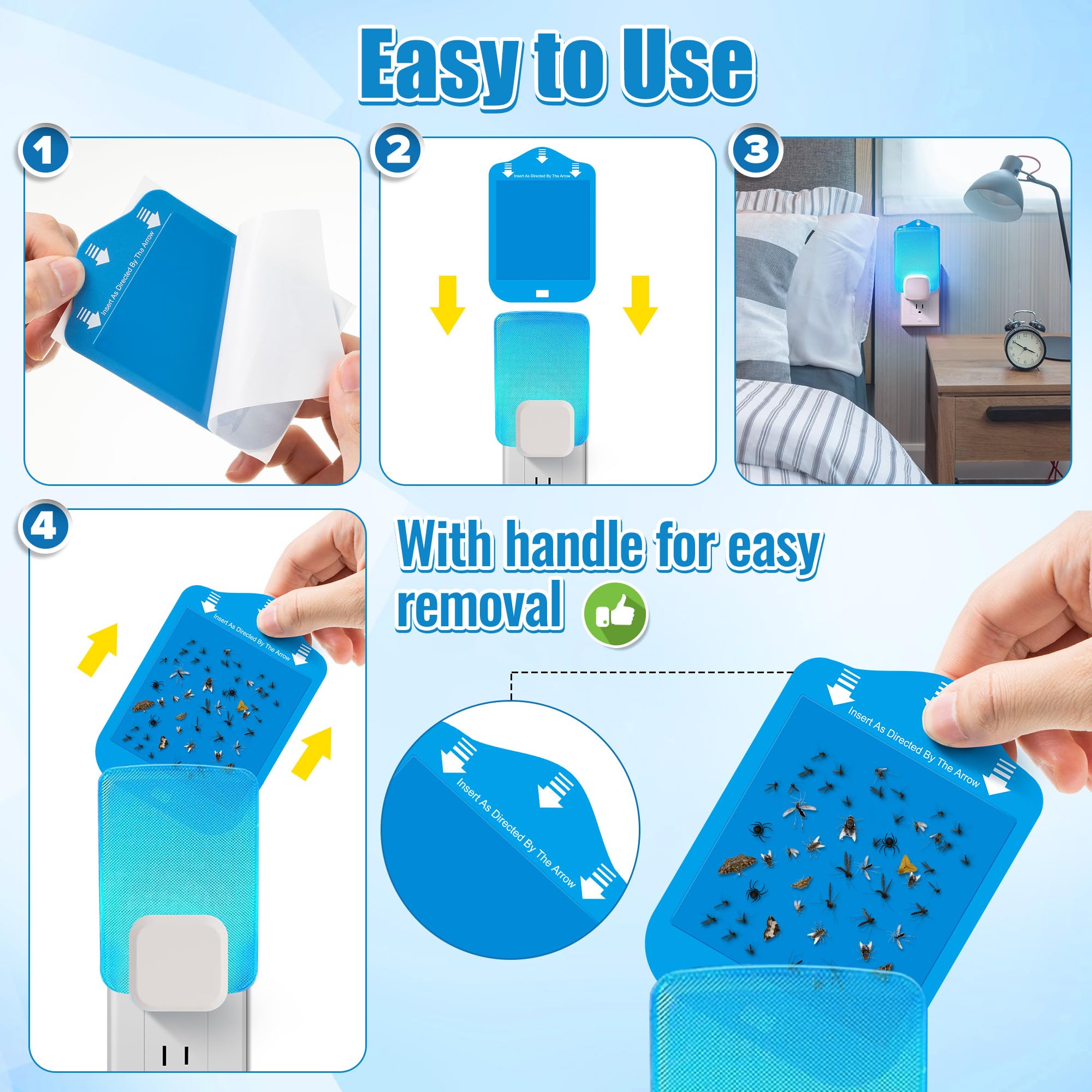 Qualirey easy-to-use inserts slide into your device without touching insects.
