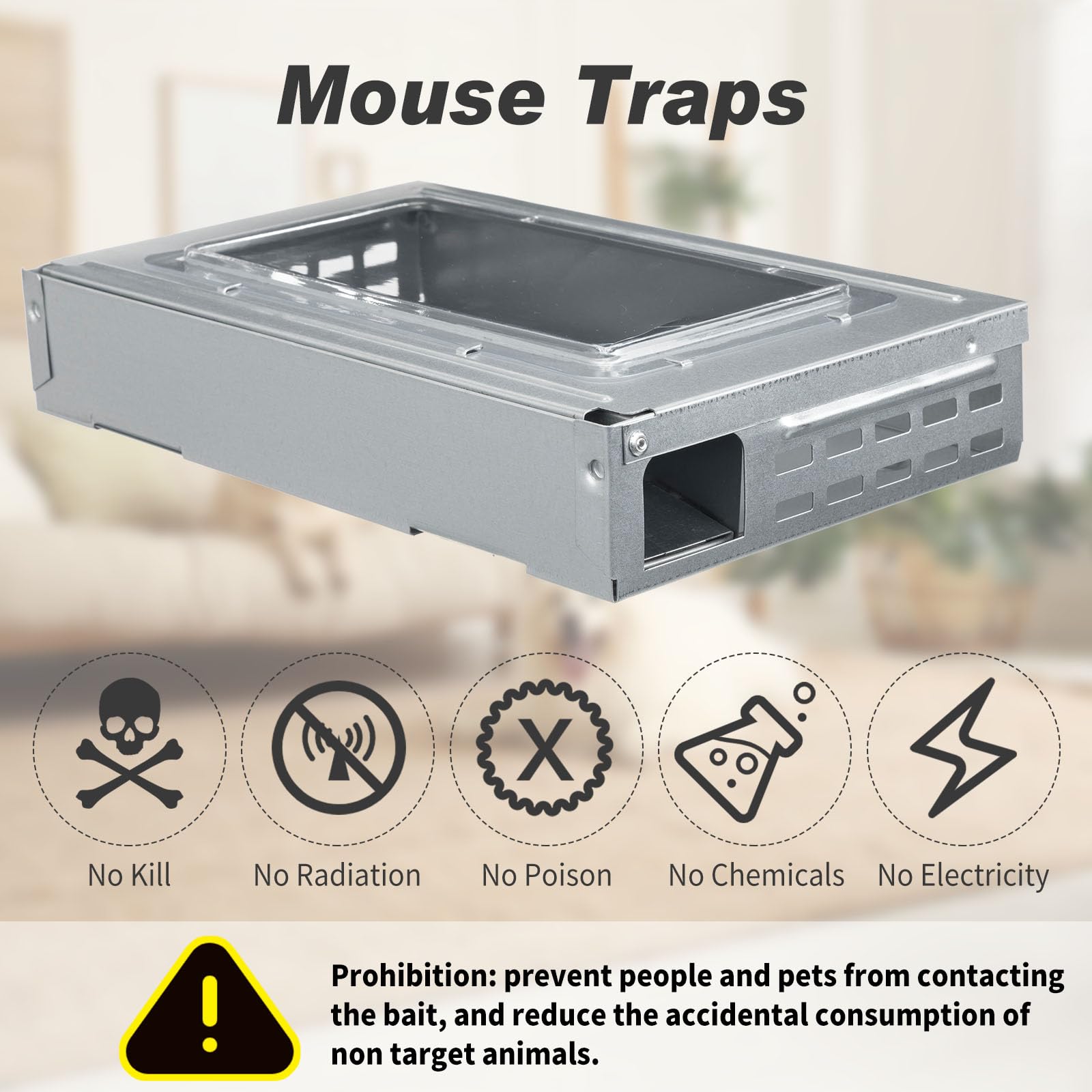 Qualirey easy-release lid mouse trap for quick release
