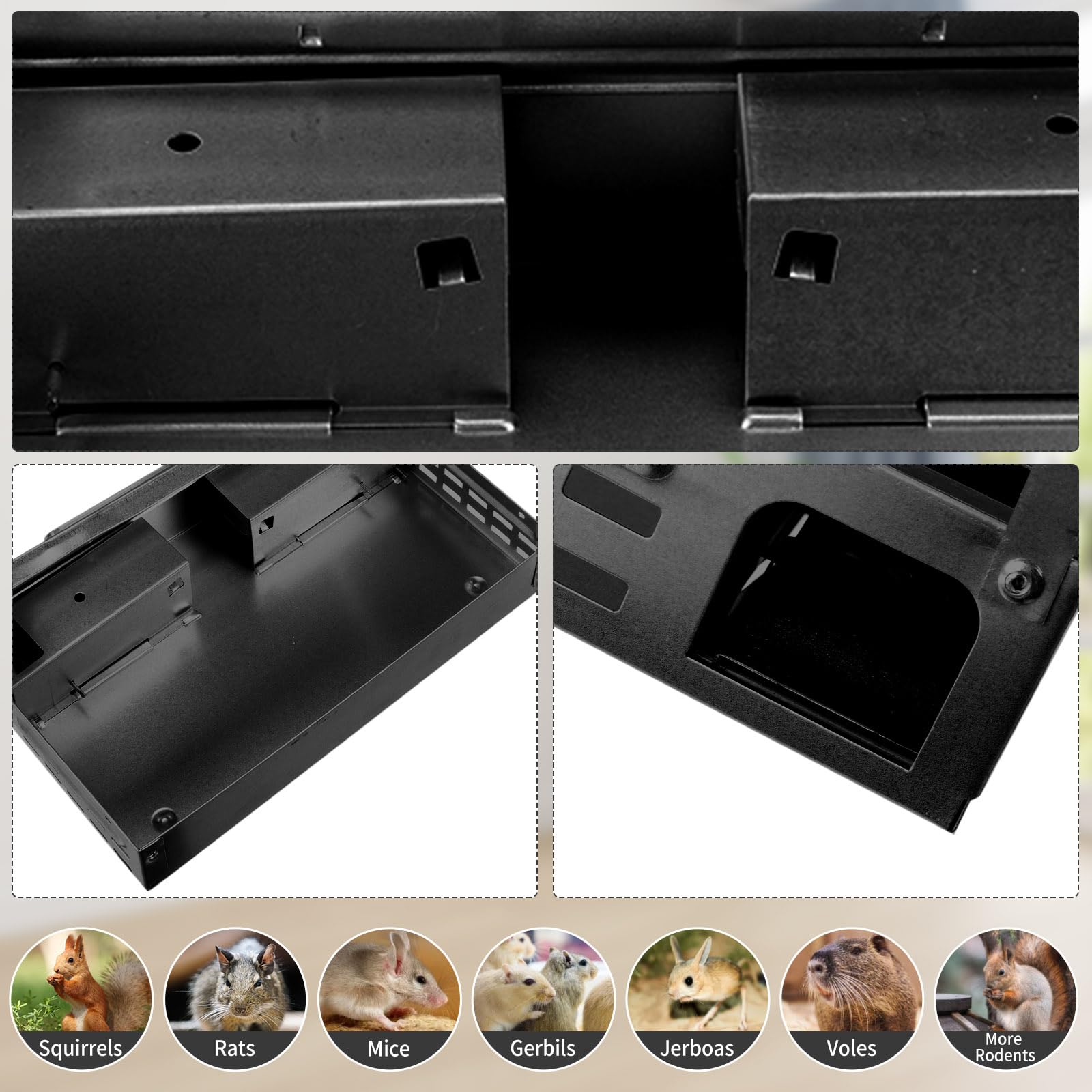 Qualirey easy-release lid enables humane after-catch release.
