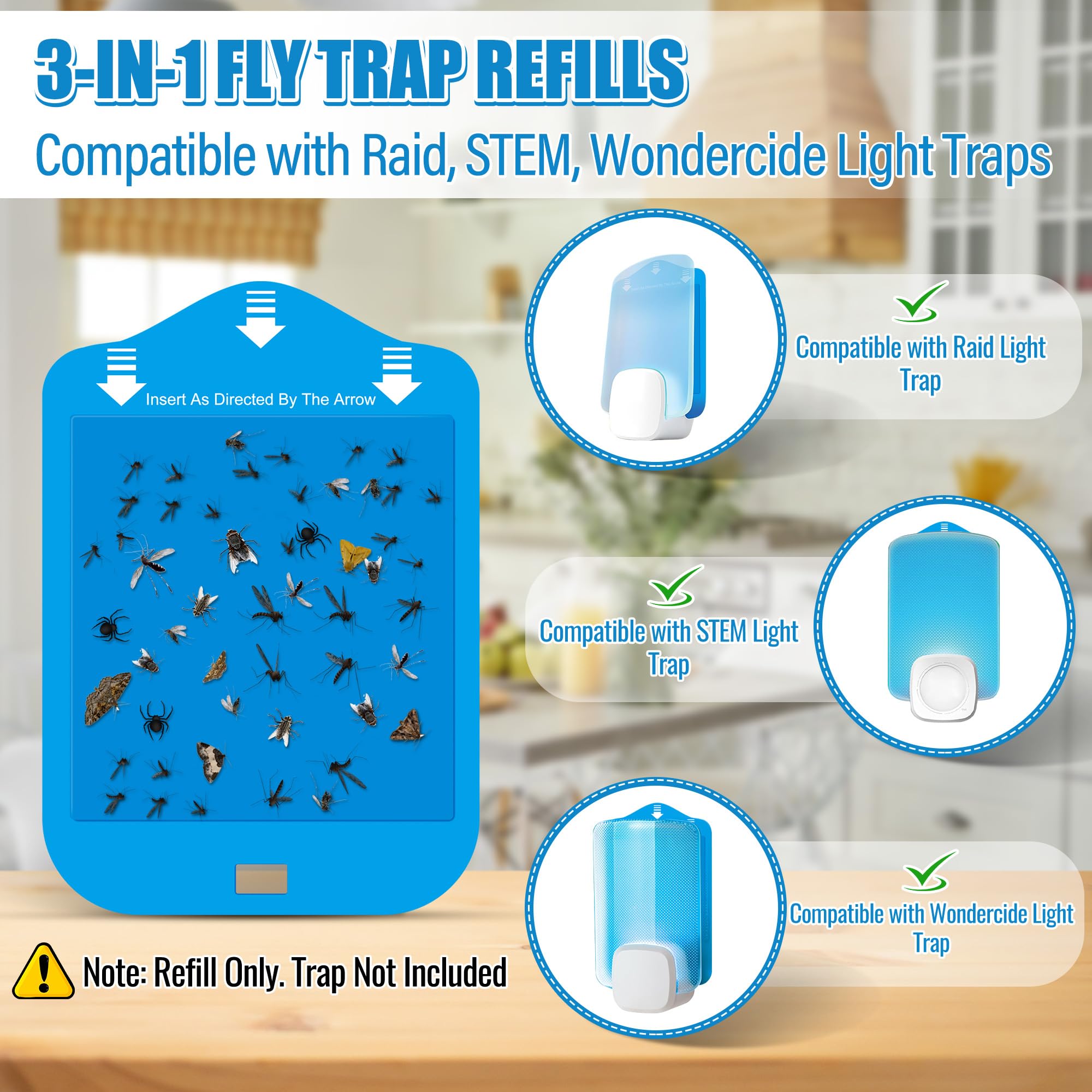 Qualirey fly-trap-refill-card STEM-compatible for a secure device fit.