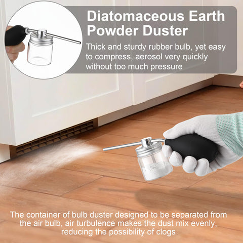 Qualirey duster in garden use with even powder distribution