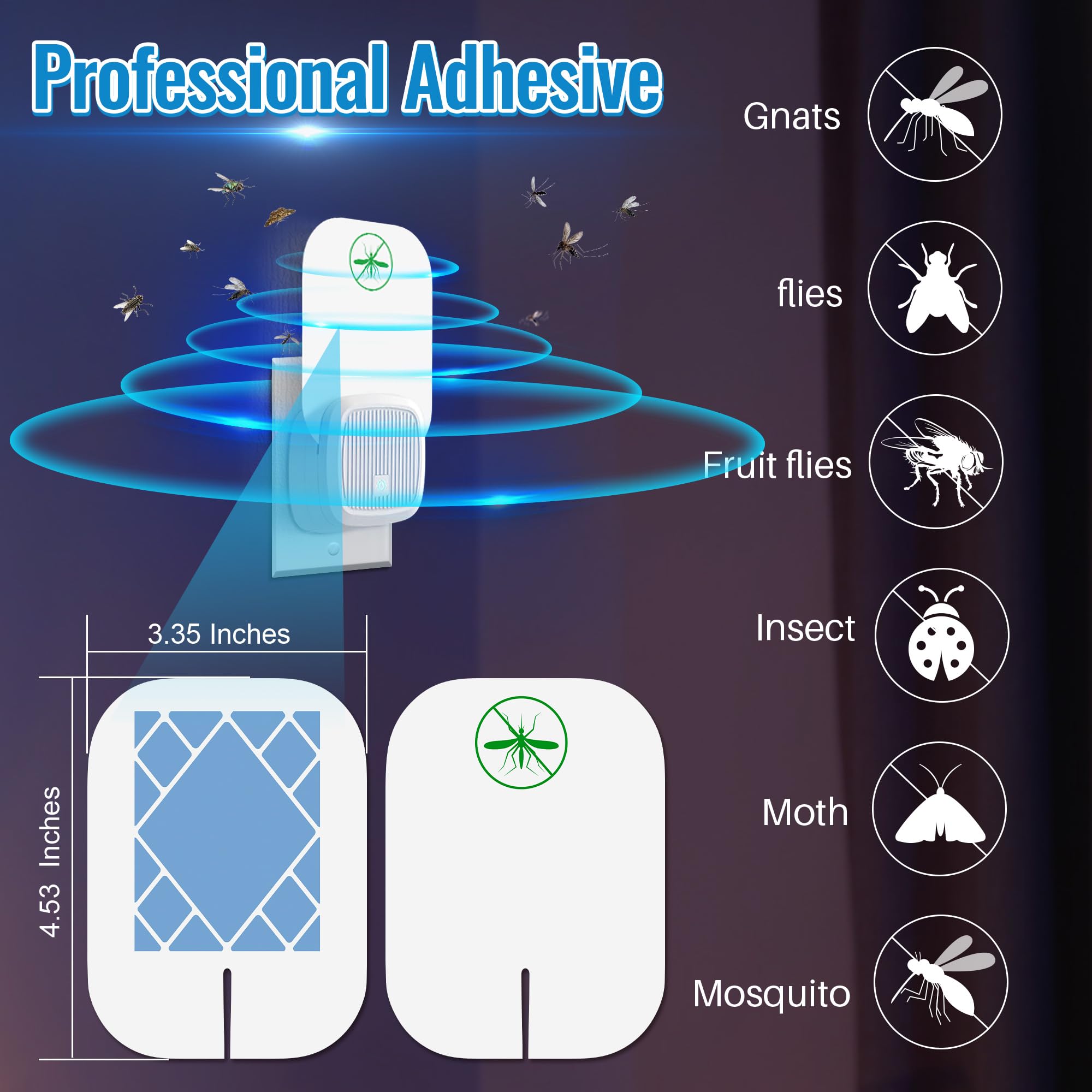 Qualirey glue board insect-trap refill captures tiny pests with a high-strength adhesive.