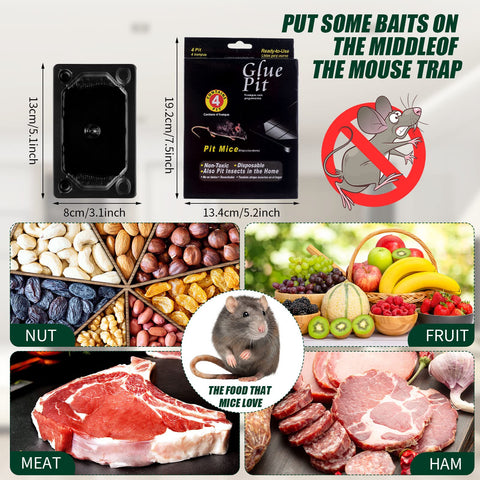Qualirey glue trap top view shows bait area to attract pests