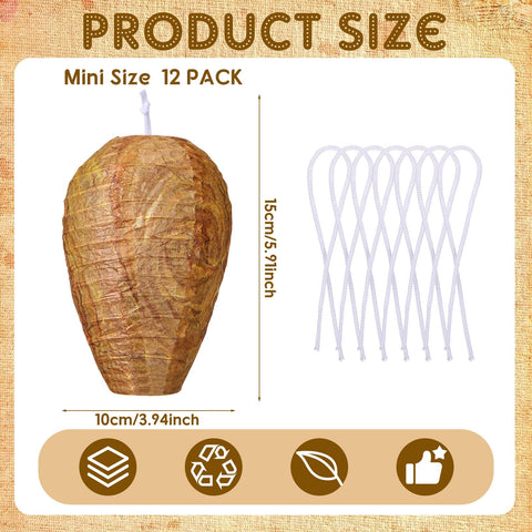 Qualirey hanging wasp nest decoy 4x6 inch design for easy outdoor installation