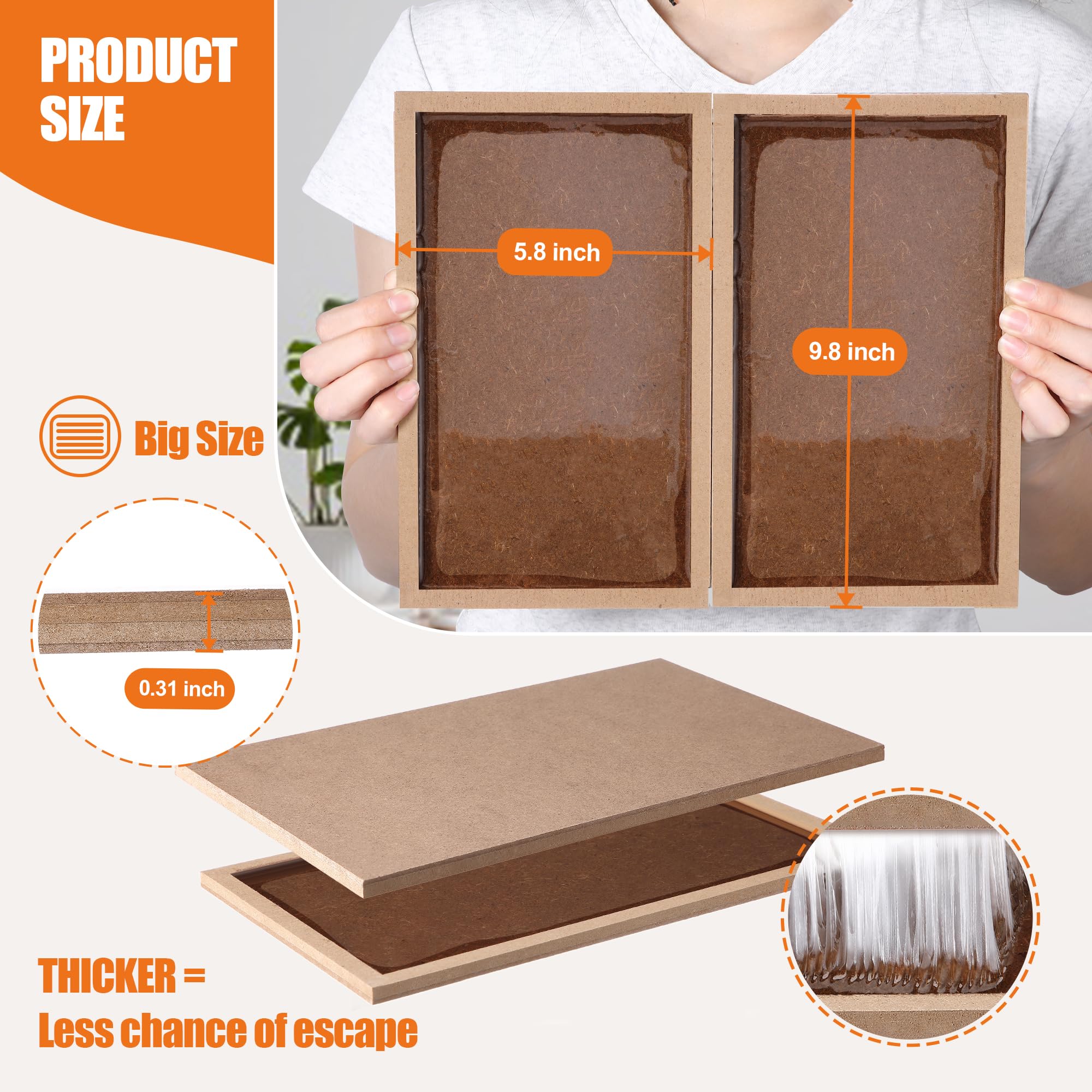 Qualirey heavy wooden tray trap stops pests from dragging the board away