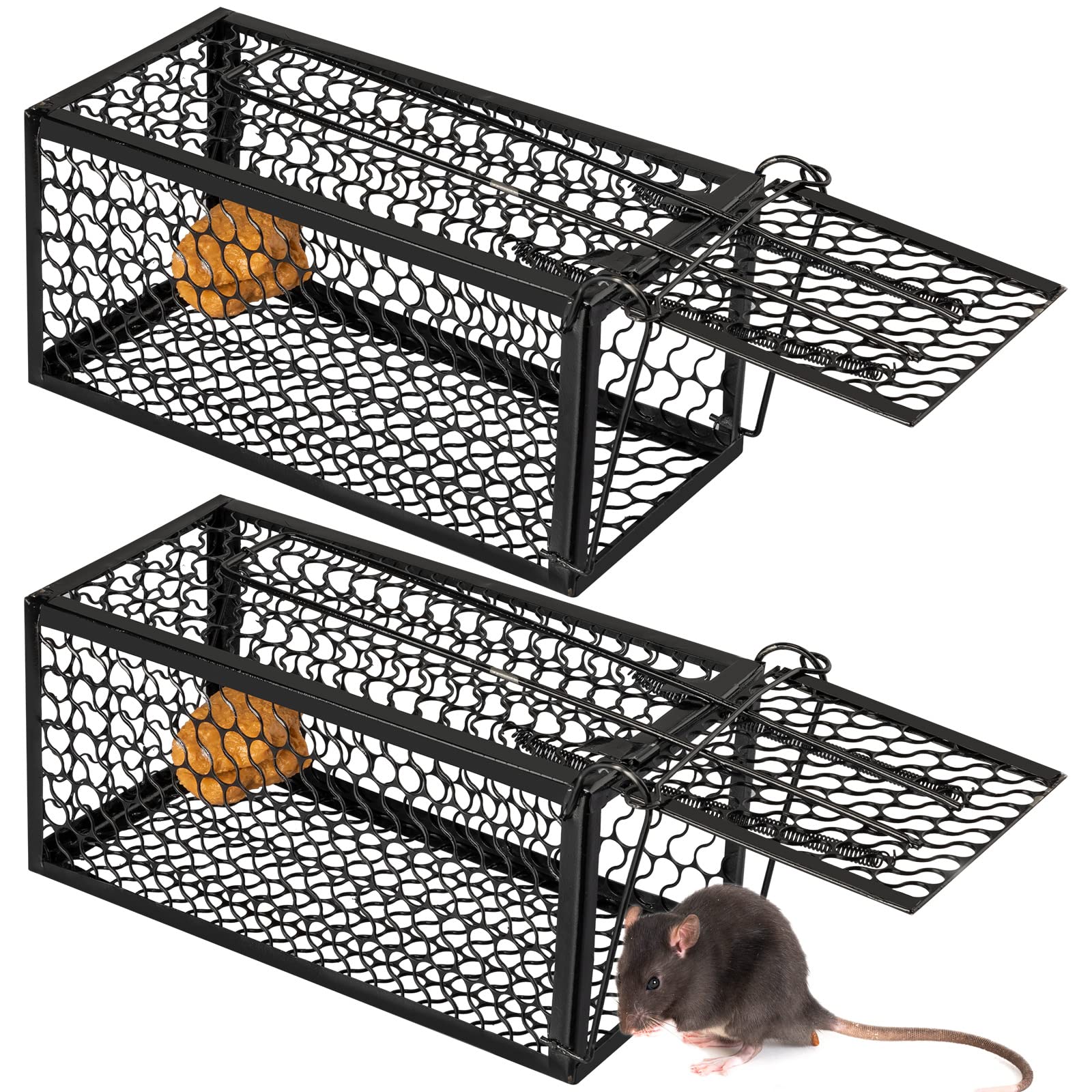 Qualirey humane rat trap; corner design for discreet indoor placement.