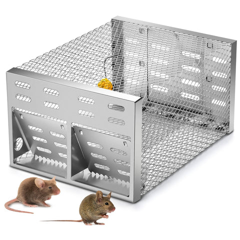 Qualirey humane rat trap with double-opening front view for safe, live capture