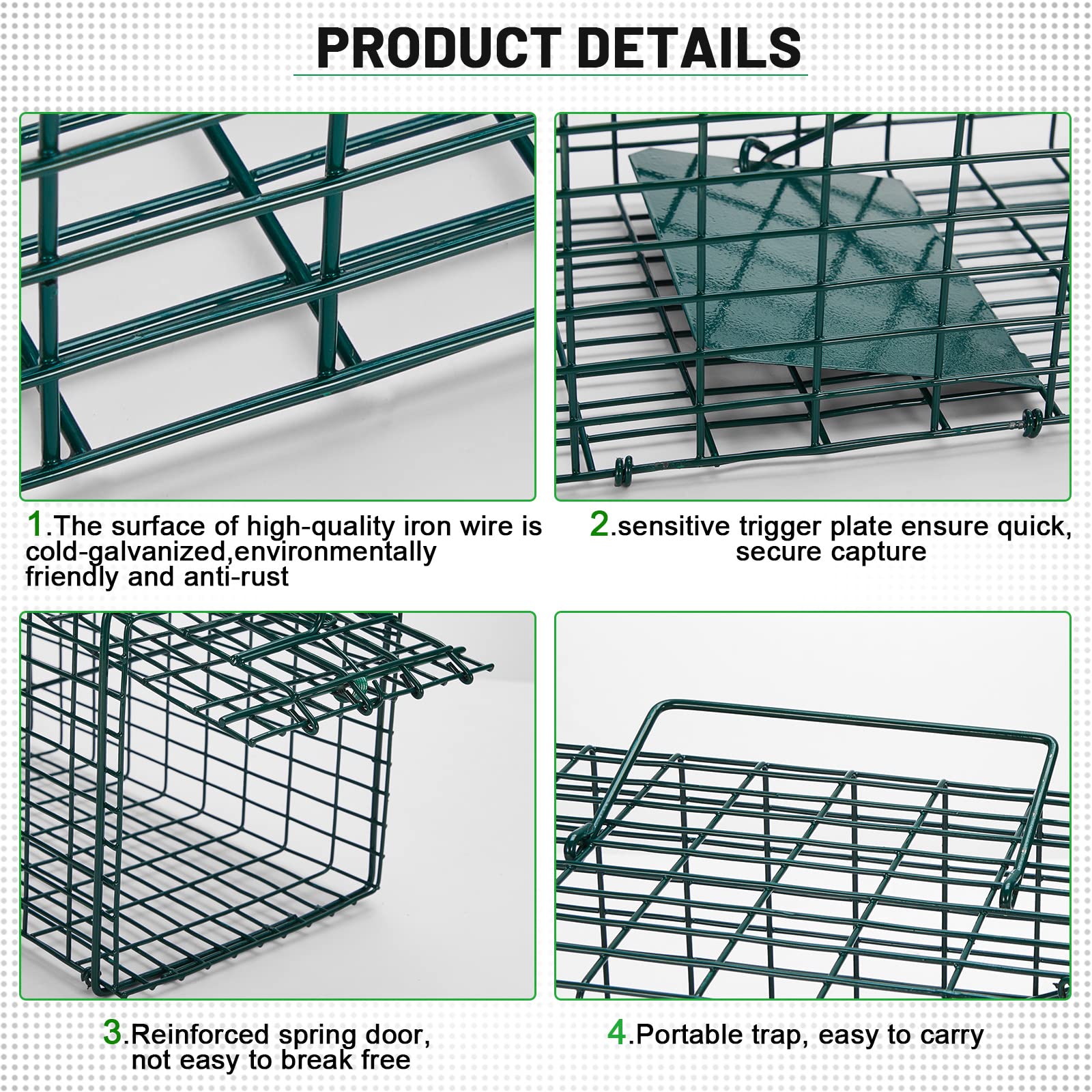 Carrying handle enables safe transport without direct contact.