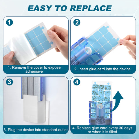 Qualirey indoor insect trap glue refills help maintain a cleaner space.