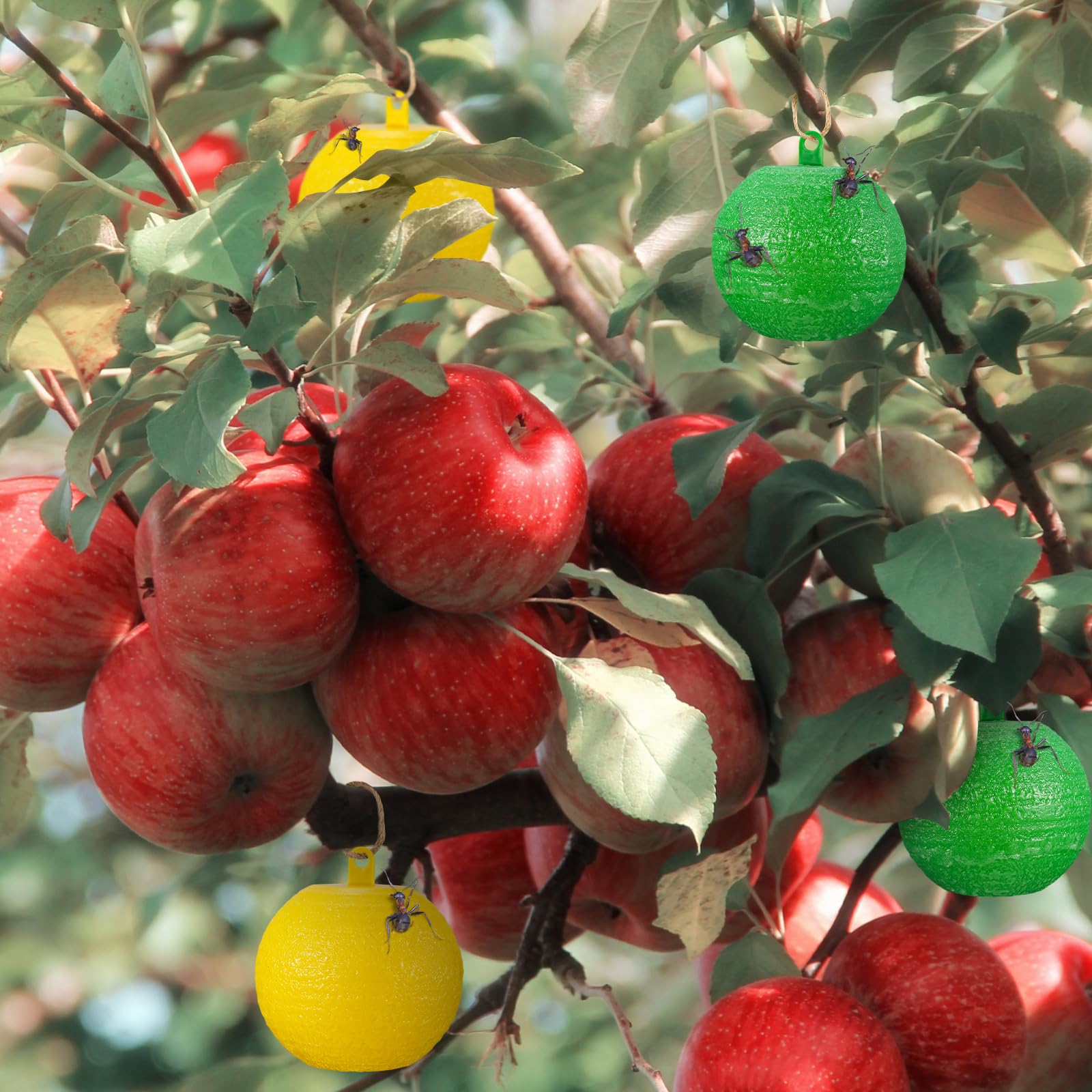 Qualirey indoor-outdoor-trap-ball-yellow safe for use around plants and food areas.