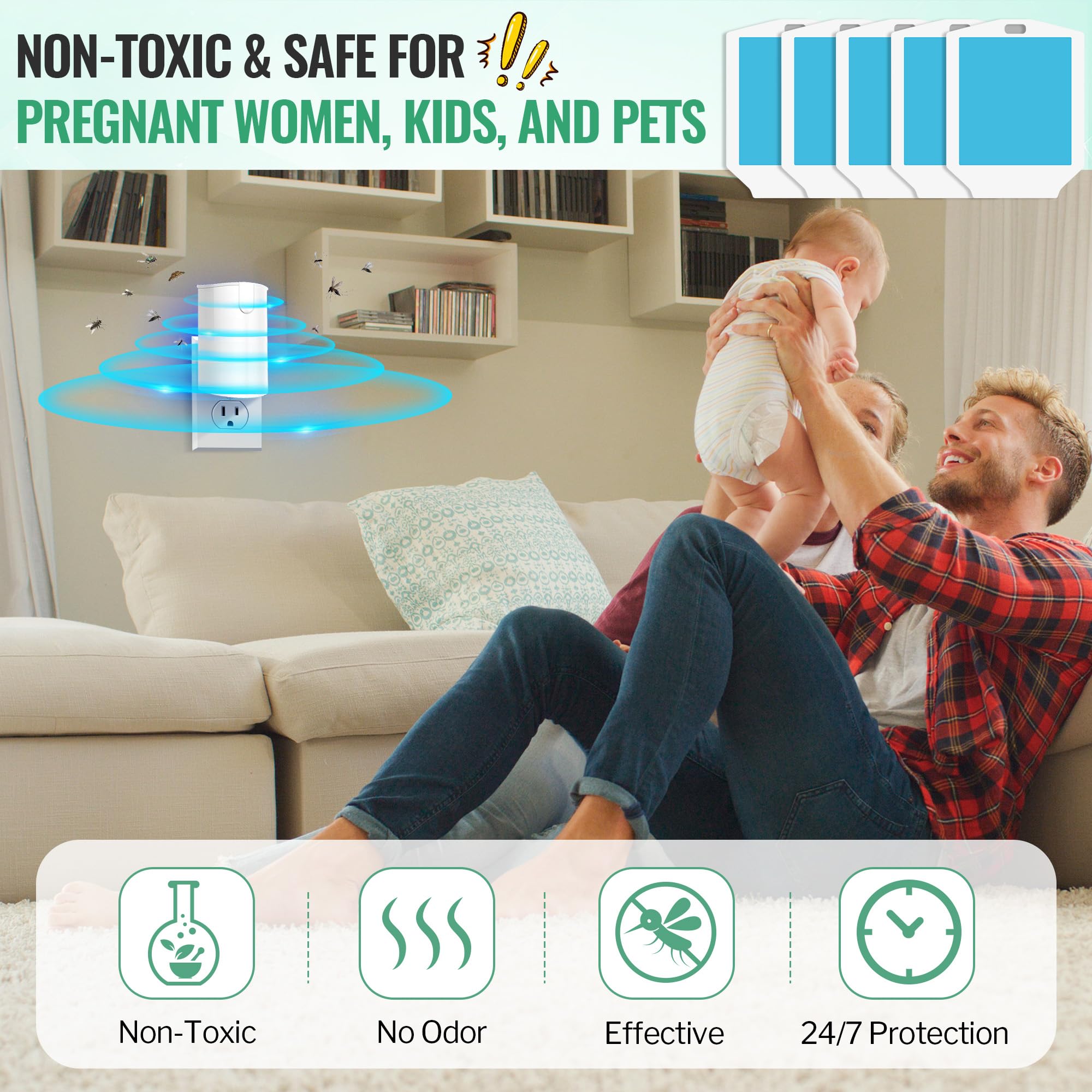 Qualirey indoor plug-in trap refill ready to replace the device cartridge