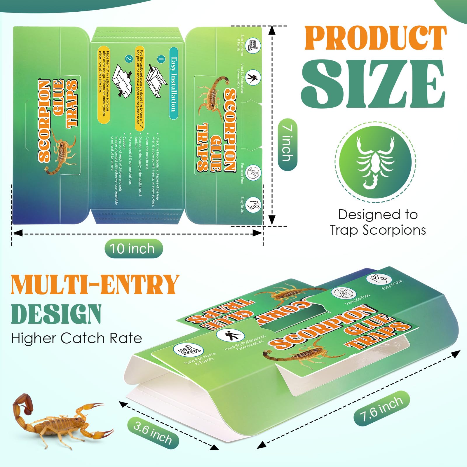 Indoor-safe trap, easy to use and pet-friendly when placed correctly.