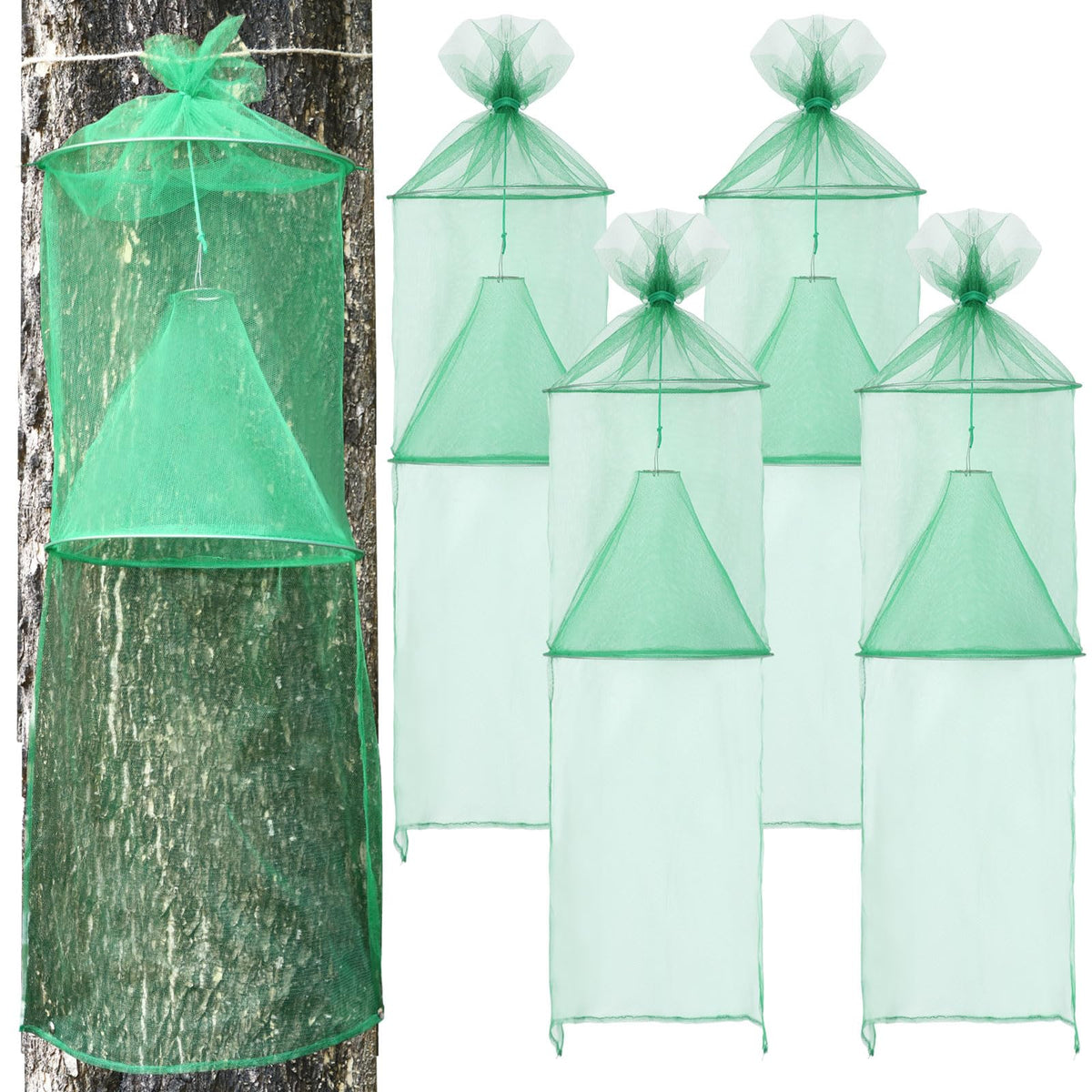 Qualirey lanternfly traps pack 4: durable, ready to install for seasonal pest control.